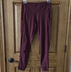 Women's Burgundy Leggings